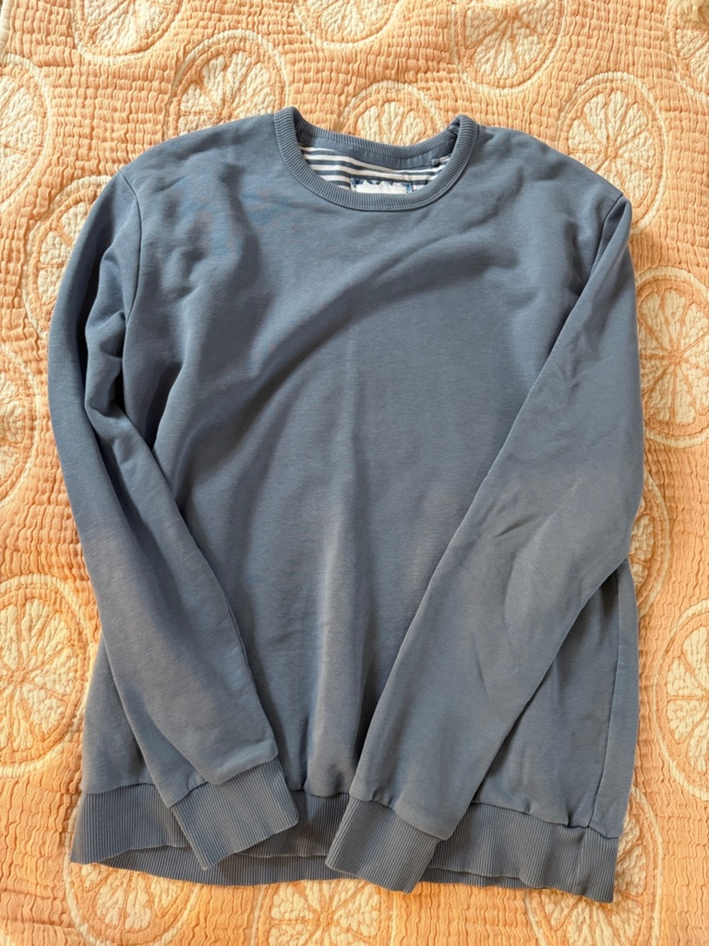 Denim & Flower Men's Crewneck Sweater in Slate Blue Gray